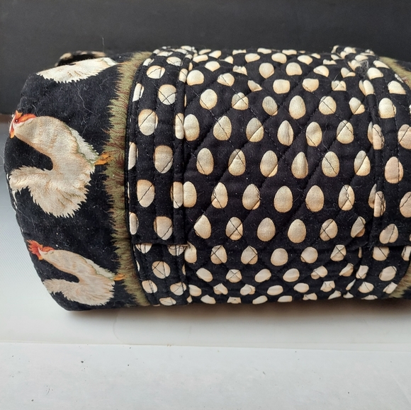 Vera Bradley chanticleer Rooster Egg bag duffel 12in x7in retired 1998 - Picture 4 of 8